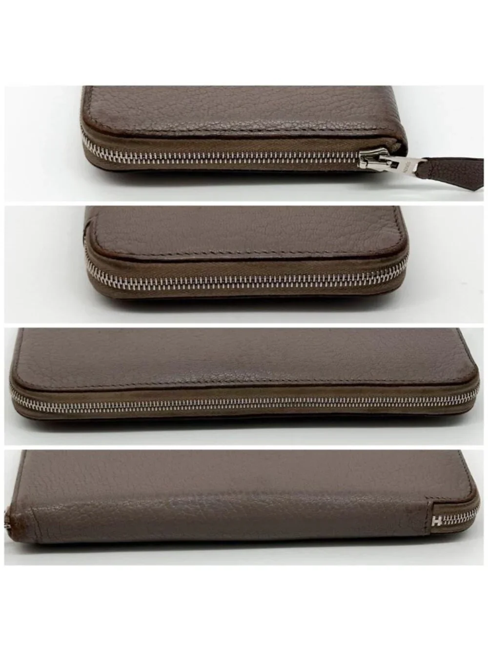 Hermes Azap Long All Leather Zip Around Wallet